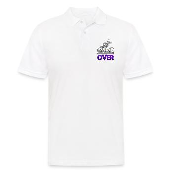 GAME OVER (Lila) + DNA - Gaming - Männer Poloshirt - Weiß - Vorne - Kai (181cm)
