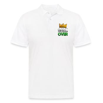 GAME OVER (Green) + King Crown - Gaming - Men's Polo Shirt - white - Front - Kai (181cm)