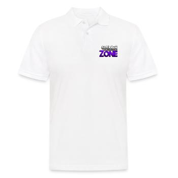 GAMER ZONE (Lila) - Gaming - Männer Poloshirt - Weiß - Vorne - Kai (181cm)