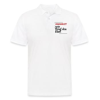 Zahnarzt - mein Beruf, dein Glück. - Männer Poloshirt - Weiß - Vorne - Kai (181cm)