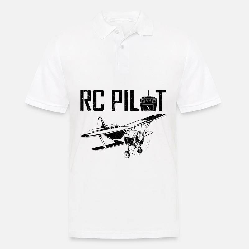 Aéronef télécommandé volant pilote rc - Polo Homme - blanc