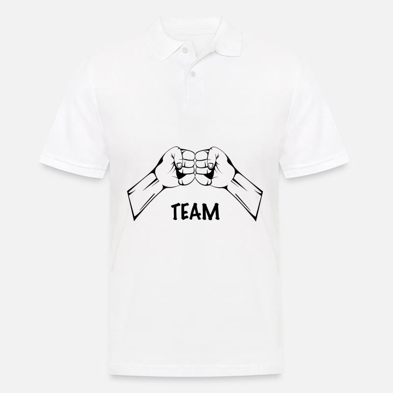 Hände Team Faust Geschenk Idee - Männer Poloshirt - Weiß