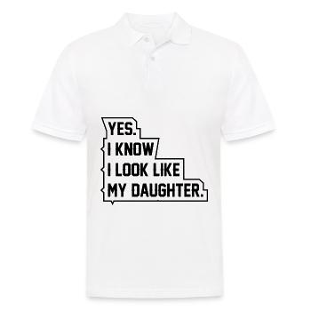 Oui, je sais, je ressemble à ma fille - Polo Homme - blanc - Devant - Kai (181cm)