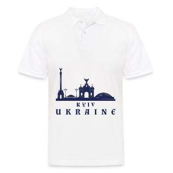 Kiev Skyline Ukraine Kyiv - Men's Polo Shirt - white - Front - Kai (181cm)