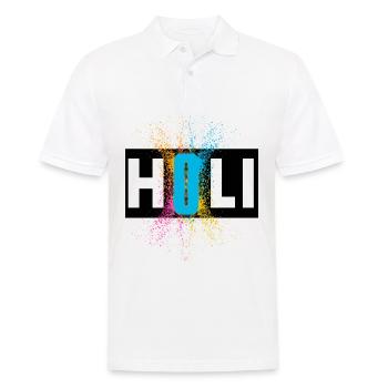 Holi Festival 2022 - Männer Poloshirt - Weiß - Vorne - Kai (181cm)