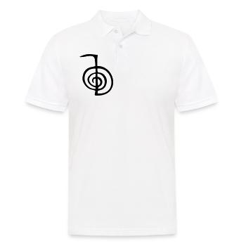 Symbole de guérison Reiki - Cho Ku Rei - Polo Homme - blanc - Devant - Kai (181cm)