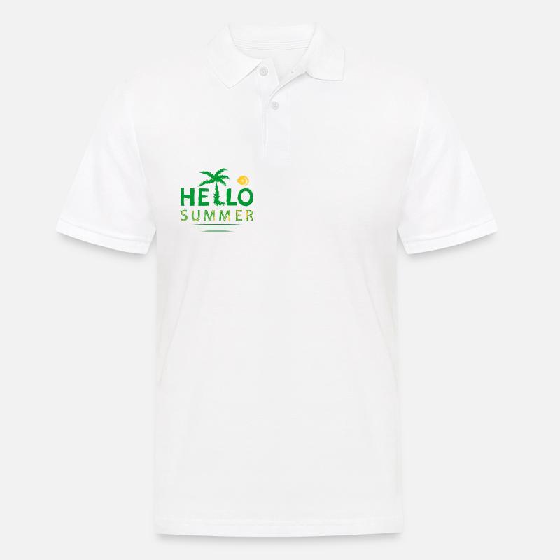 Hallo Sommer - Männer Poloshirt - Weiß