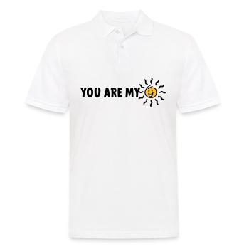 Slogan tu es mon rayon de soleil - Polo Homme - blanc - Devant - Kai (181cm)