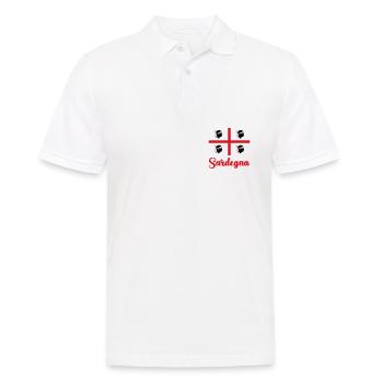 Sardinien Flagge Sardegna Sardinia - Männer Poloshirt - Weiß - Vorne - Kai (181cm)