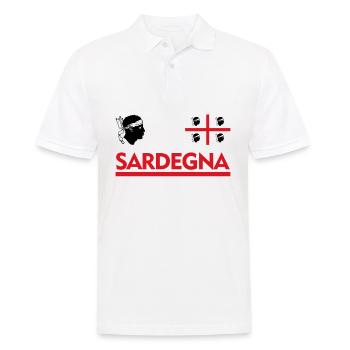 Sardinia Sardegna Head Sardinia - Men's Polo Shirt - white - Front - Kai (181cm)