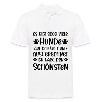 Es gibt so viele Hunde auf der Welt ausgerechnet - Männer Poloshirt - Weiß - Vorne - Kai (181cm)
