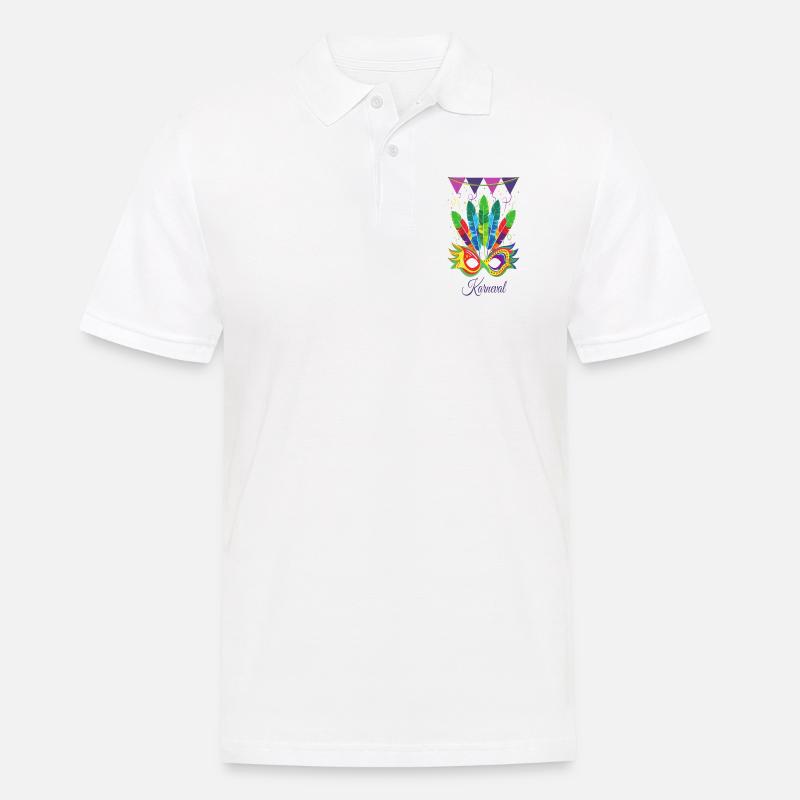 Karneval Fasching Karneval Kostüm - Männer Poloshirt - Weiß