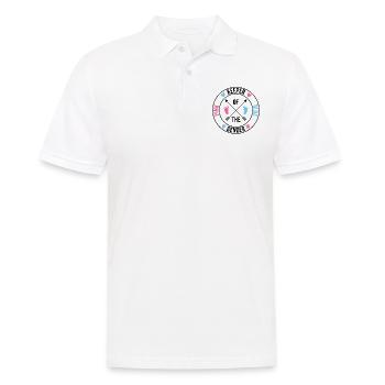 Keeper Of The Gender - Gender Reveal Pink or Blue - Polo Homme - blanc - Devant - Kai (181cm)