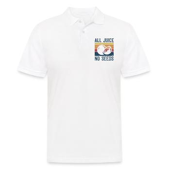 Drôle de chemise de vasectomie - All Juice No Seeds - Polo Homme - blanc - Devant - Kai (181cm)