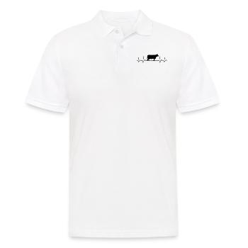 Herzschlag-EKG-Puls - Charolais - Männer Poloshirt - Weiß - Vorne - Kai (181cm)