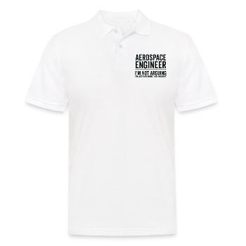 Just Explaining - Aerospace Engineer - Men's Polo Shirt - white - Front - Kai (181cm)