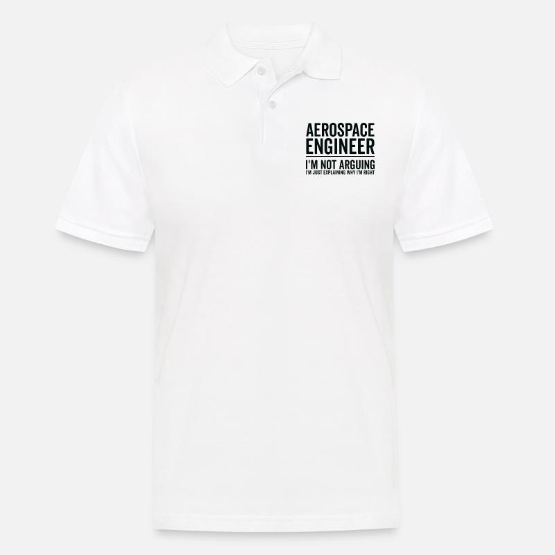 Just Explaining - Aerospace Engineer - Men's Polo Shirt - white