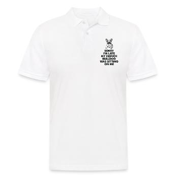 Je suis en retard, mon bouledogue Français - Polo Homme - blanc - Devant - Kai (181cm)