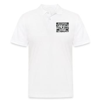 L’avertissement peut commencer à parler la géographie - Polo Homme - blanc - Devant - Kai (181cm)
