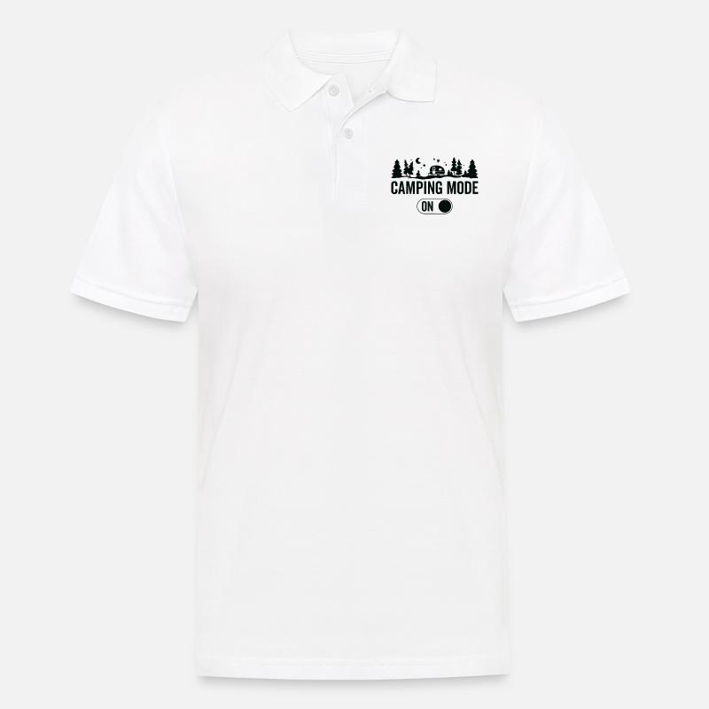 Campingmodus Ein - Wandern Camping - Männer Poloshirt - Weiß