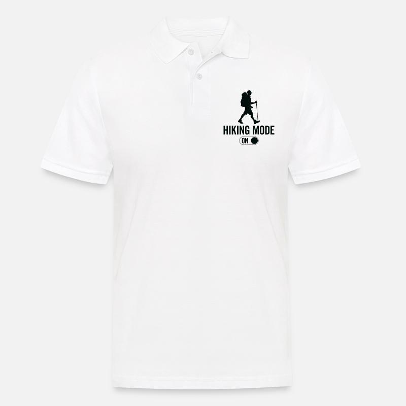 Wandermodus Ein - Wanderungen Wandern - Männer Poloshirt - Weiß
