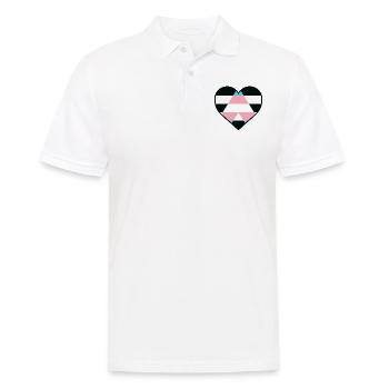 LGBT -Herz - LGBTQIA Trans -Verbündeten - Männer Poloshirt - Weiß - Vorne - Kai (181cm)