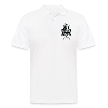 This Guy Knows How to T-Shirt - Golf - Men's Polo Shirt - white - Front - Kai (181cm)