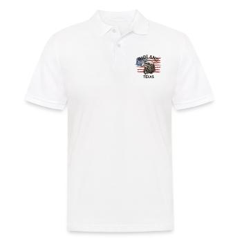 USA Flagge Adler Texas Vintage Midland - Männer Poloshirt - Weiß - Vorne - Kai (181cm)