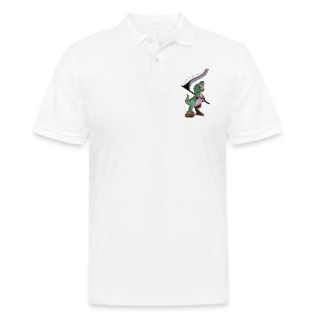 Drapeau LGBTQ - Dinosaure demisexuel - Polo Homme - blanc - Devant - Kai (181cm)