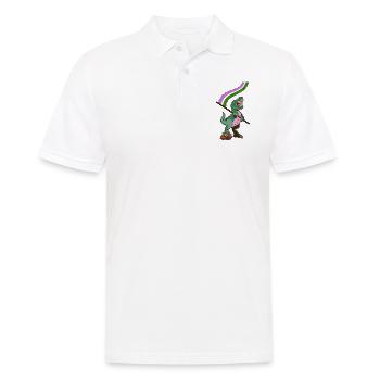 LGBTQ Flag - Dinosaur Genderqueer - Men's Polo Shirt - white - Front - Kai (181cm)