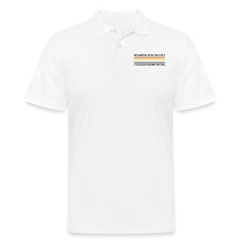 Vorsichtig, Wer Hasst - LGBTQ Bär - Männer Poloshirt - Weiß - Vorne - Kai (181cm)
