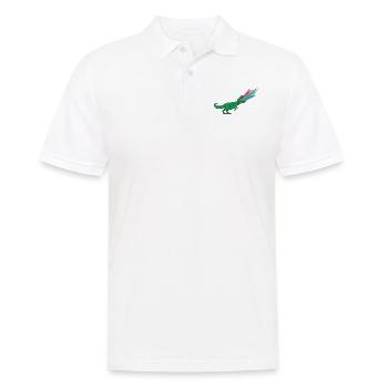 LGBTQ Polysexual Flag - Dinosaurs - Men's Polo Shirt - white - Front - Kai (181cm)
