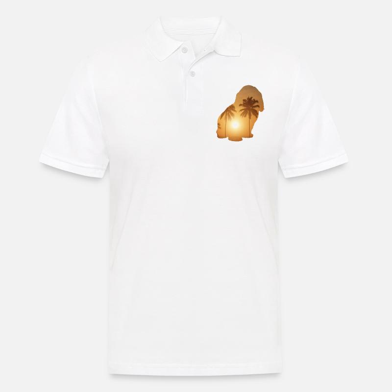 Sommerstrand - Cavachon - Männer Poloshirt - Weiß