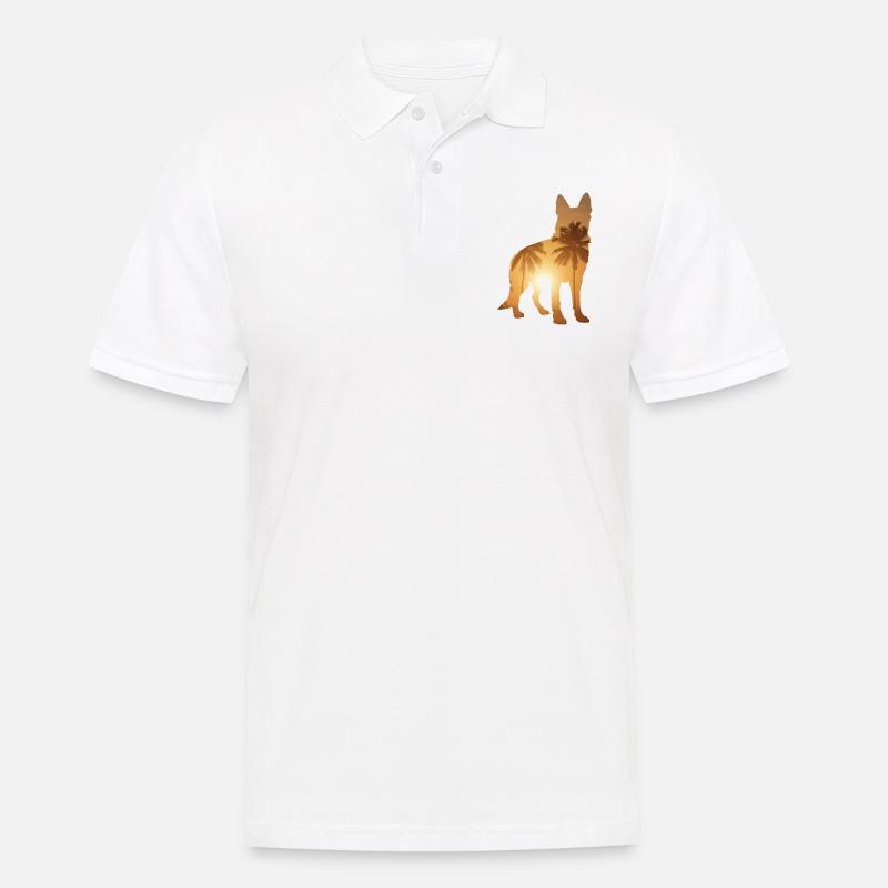 Sommerstrand - Deutscher Schäferhund - Männer Poloshirt - Weiß