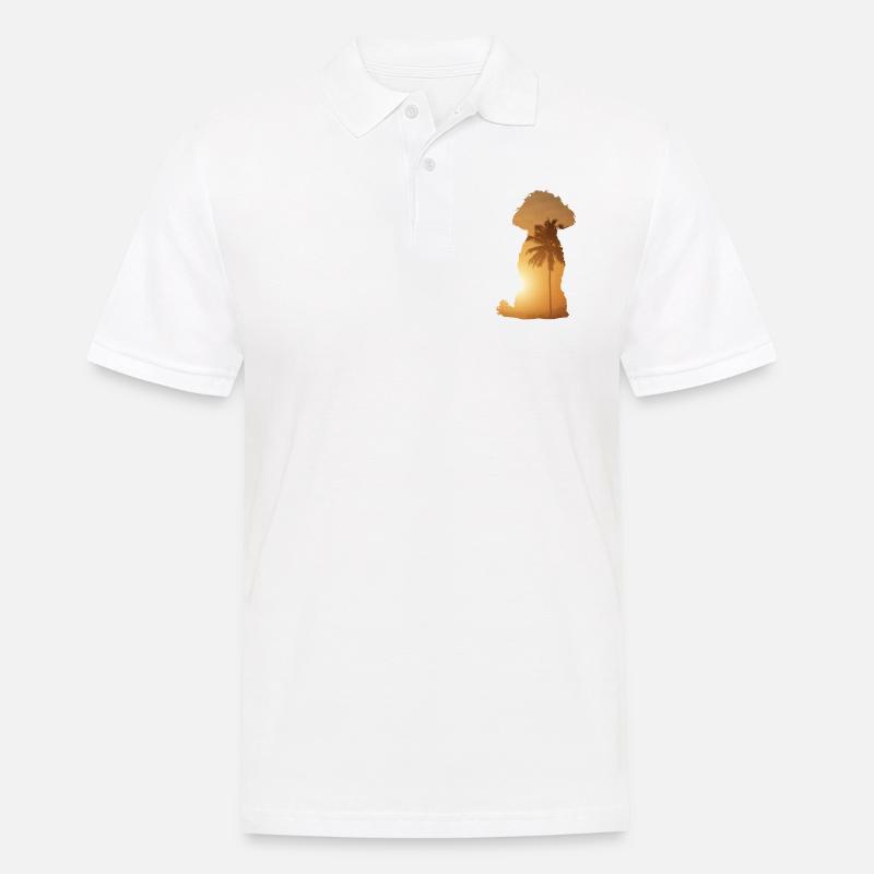 Sommerstrand - Pudel - Männer Poloshirt - Weiß