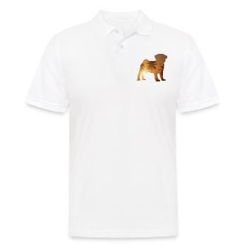 Sommerstrand - Mops - Männer Poloshirt - Weiß - Vorne - Kai (181cm)