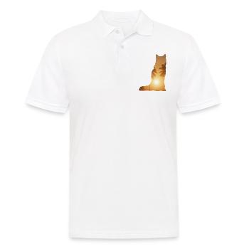 Plage d’été - Siberian Husky - Polo Homme - blanc - Devant - Kai (181cm)