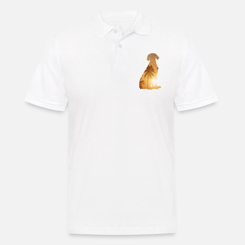 Summer Beach - Weimaraner - Männer Poloshirt - Weiß