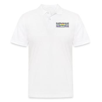 Vorsicht, Wer Hasst - LGBTQ Straight Ally - Männer Poloshirt - Weiß - Vorne - Kai (181cm)
