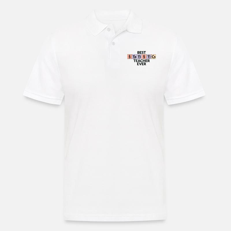 Bester Statistiklehrer Aller Zeiten - Männer Poloshirt - Weiß