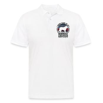 Arbeit Hart - Retro Bernse Mountain - Men's Polo Shirt - white - Front - Kai (181cm)