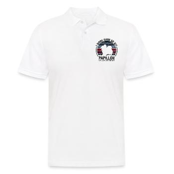 Work Hard - Retro Papillon - Men's Polo Shirt - white - Front - Kai (181cm)
