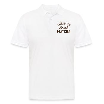 Save water drink Matcha - Men's Polo Shirt - white - Front - Kai (181cm)