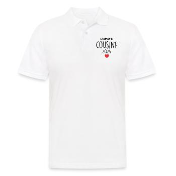 Cadeau Futur Cousine - Polo Homme - blanc - Devant - Kai (181cm)