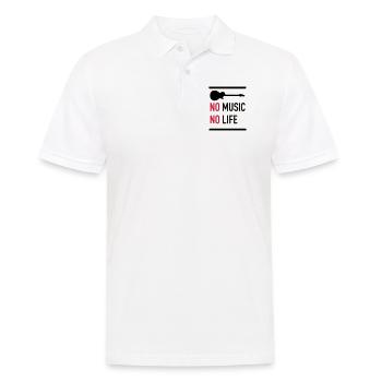 Pas de musique pas de vie - Polo Homme - blanc - Devant - Kai (181cm)