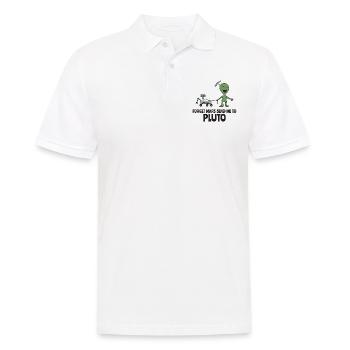 Oubliez Mars Envoyez-moi au cadeau de Pluton - Polo Homme - blanc - Devant - Kai (181cm)