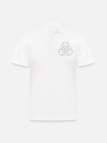 Biohazard bio-danger pictogramme symbole vecteur - Polo Homme - blanc