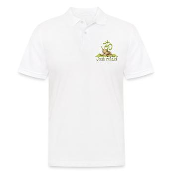 Paresse de yoga très détendue - Polo Homme - blanc - Devant - Kai (181cm)
