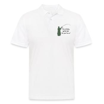 pêcheur à la ligne - Polo Homme - blanc - Devant - Kai (181cm)