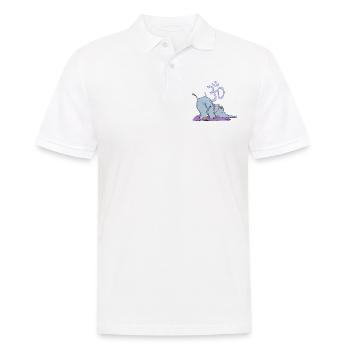 L'éléphant tente le virage en avant - Polo Homme - blanc - Devant - Kai (181cm)
